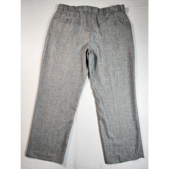 Adjust A Band Expandable Dress Pants Straight Leg Mens Size 44L Gray - Picture 4 of 10